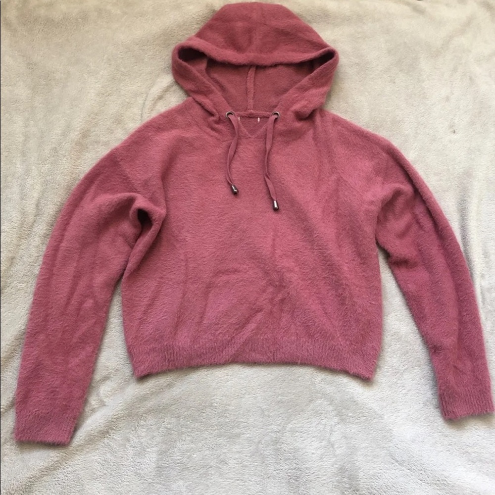 Forever 21 hooded crop sweater size Small